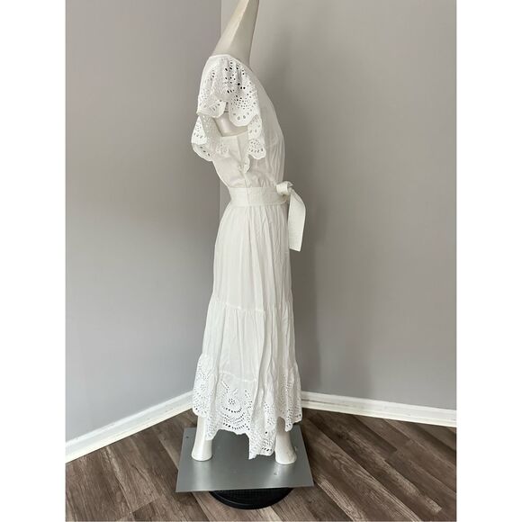 NWT Rails Embroidered Gia Midi Dress White Size Small $288 - Picture 9 of 12